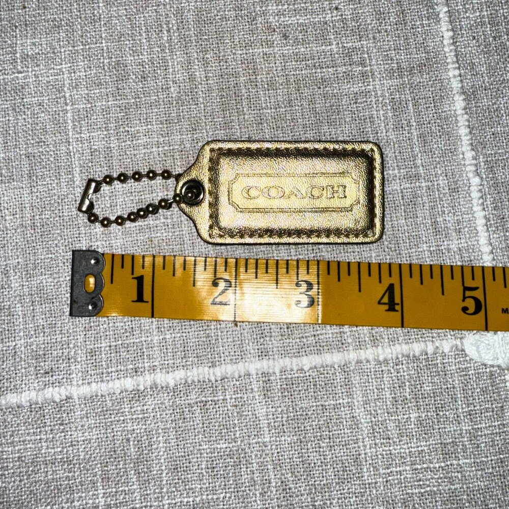 Coach Medium Replacement Purse Hang Tag - Metallic Gold Leather